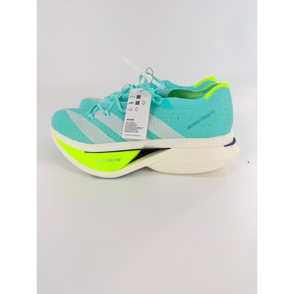 adidas Adizero Prime X3 Strung Carbon Plate Running Shoe Men's SZ 13 JR2598 Aqua